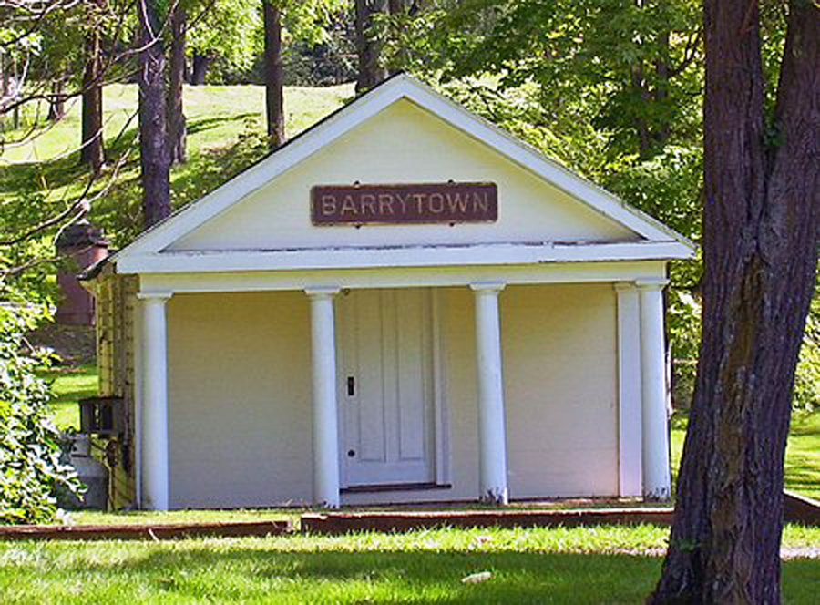 old barrytown, ny train station/post office